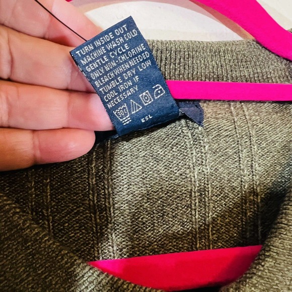 Dockers Grandpa Sweater Sz XL Long Sleeve 3 Button Collared Olive Green New Tags - Picture 5 of 7